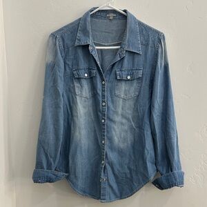 Denim Button-Up Shirt